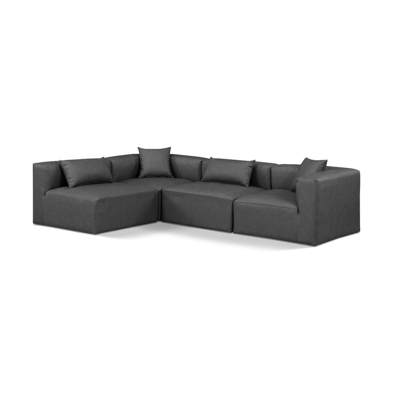 Diamond Modern Furniture Meridian Sectionals Stationary 668Grey-Sec4B IMAGE 1