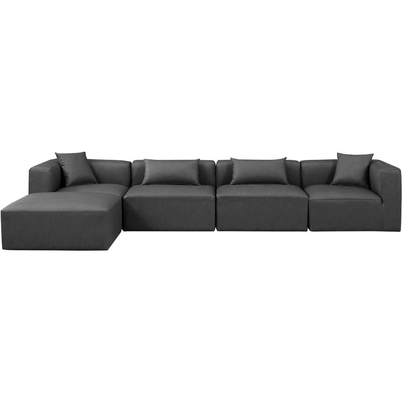 Diamond Modern Furniture Meridian Sectionals Stationary 668Grey-Sec5A IMAGE 4