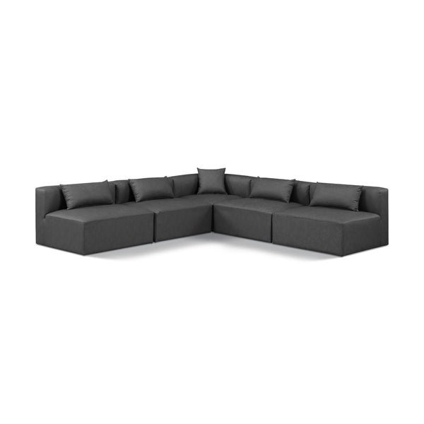 Diamond Modern Furniture Meridian Sectionals Stationary 668Grey-Sec5B IMAGE 1