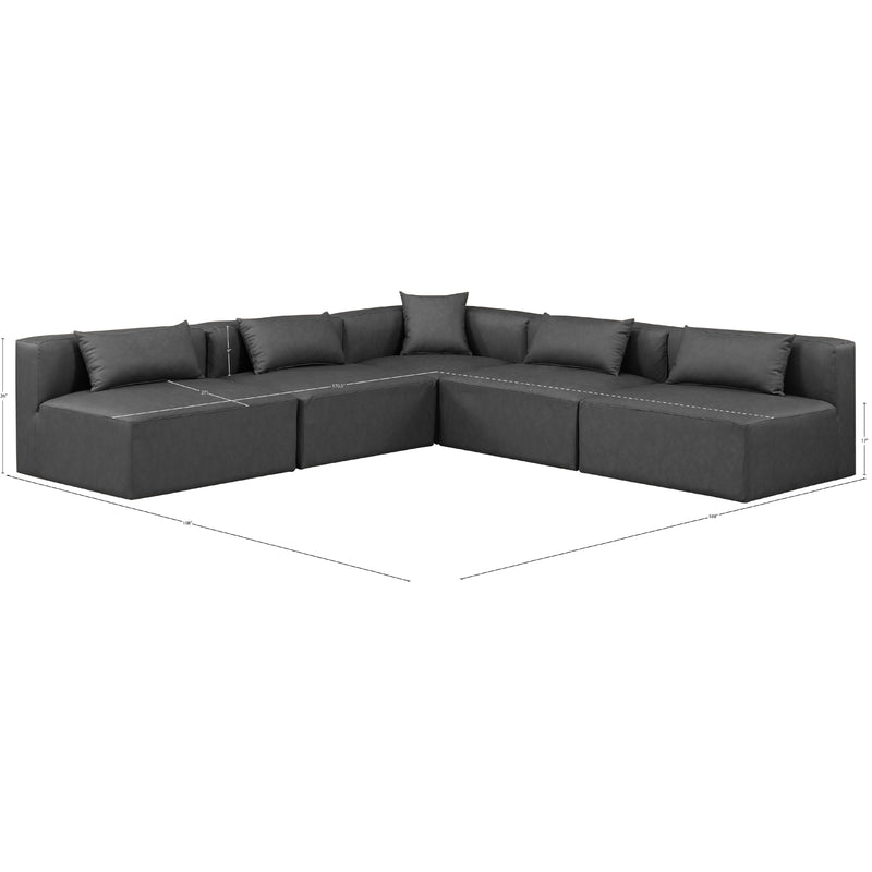 Diamond Modern Furniture Meridian Sectionals Stationary 668Grey-Sec5B IMAGE 9