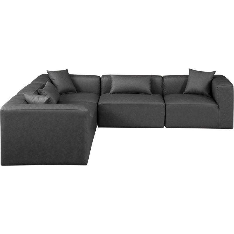 Diamond Modern Furniture Meridian Sectionals Stationary 668Grey-Sec5C IMAGE 4