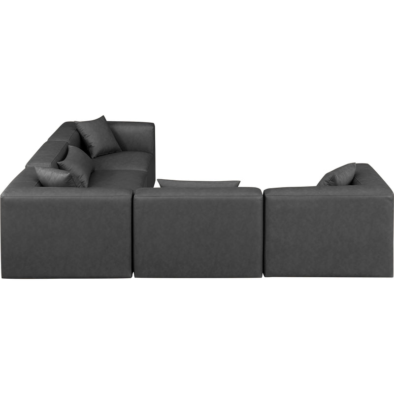 Diamond Modern Furniture Meridian Sectionals Stationary 668Grey-Sec5C IMAGE 5