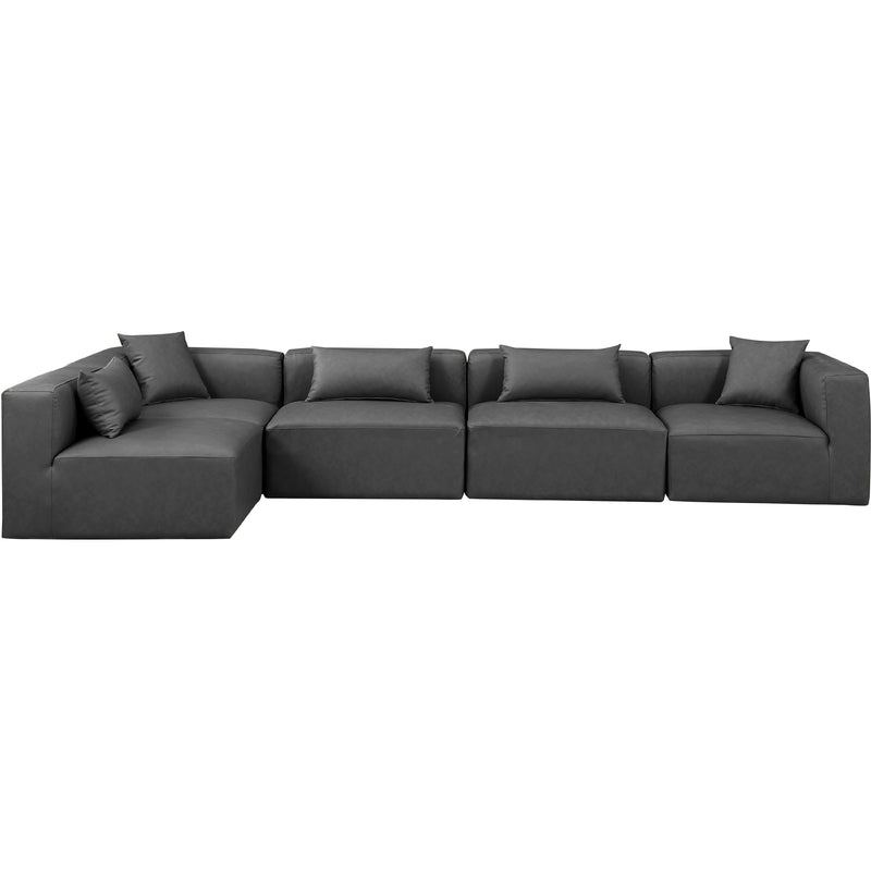 Diamond Modern Furniture Meridian Sectionals Stationary 668Grey-Sec5D IMAGE 4