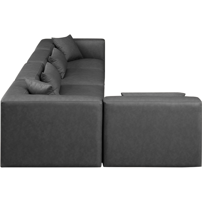 Diamond Modern Furniture Meridian Sectionals Stationary 668Grey-Sec5D IMAGE 5