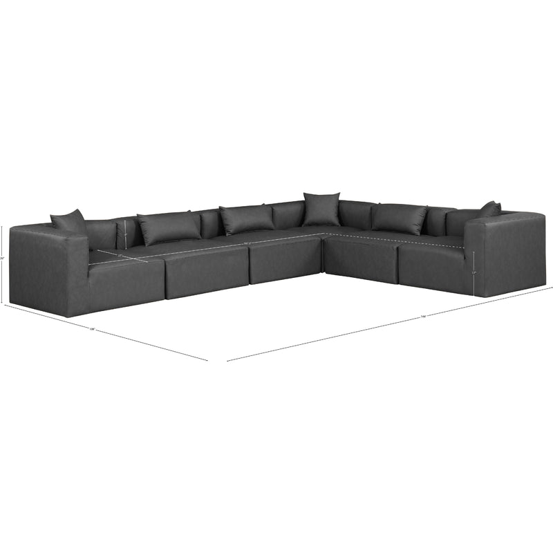 Diamond Modern Furniture Meridian Sectionals Stationary 668Grey-Sec6A IMAGE 10