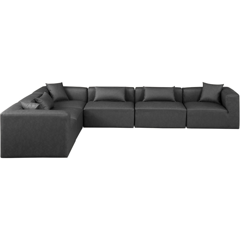 Diamond Modern Furniture Meridian Sectionals Stationary 668Grey-Sec6A IMAGE 3