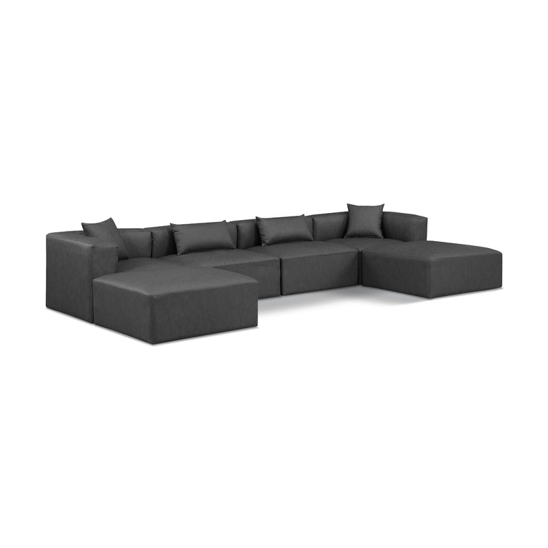 Diamond Modern Furniture Meridian Sectionals Stationary 668Grey-Sec6B IMAGE 1