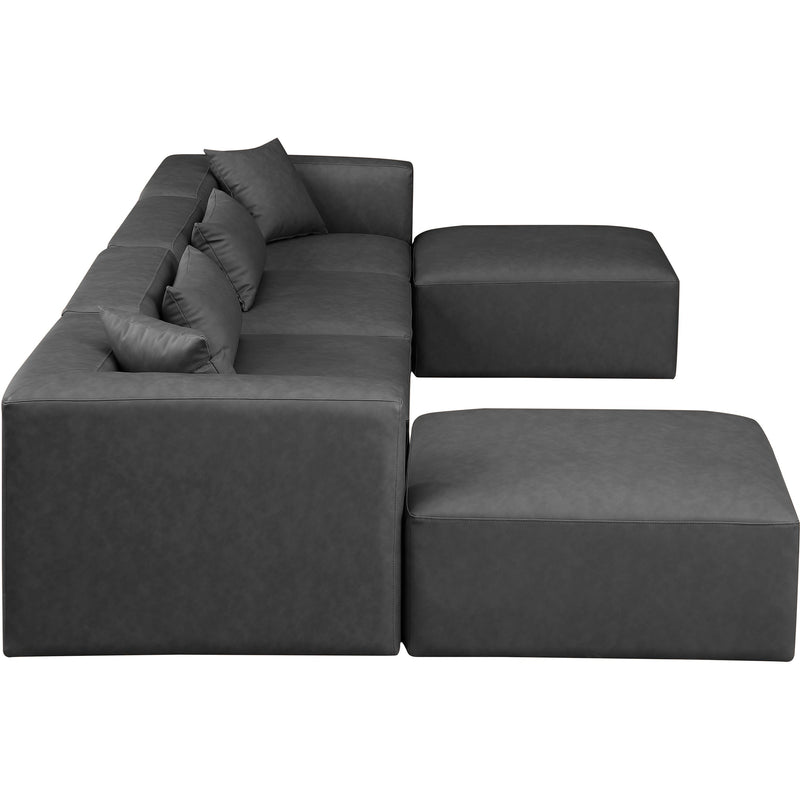 Diamond Modern Furniture Meridian Sectionals Stationary 668Grey-Sec6B IMAGE 5