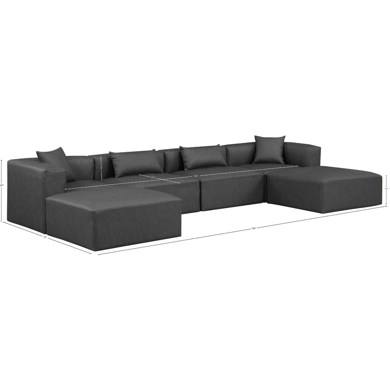 Diamond Modern Furniture Meridian Sectionals Stationary 668Grey-Sec6B IMAGE 9