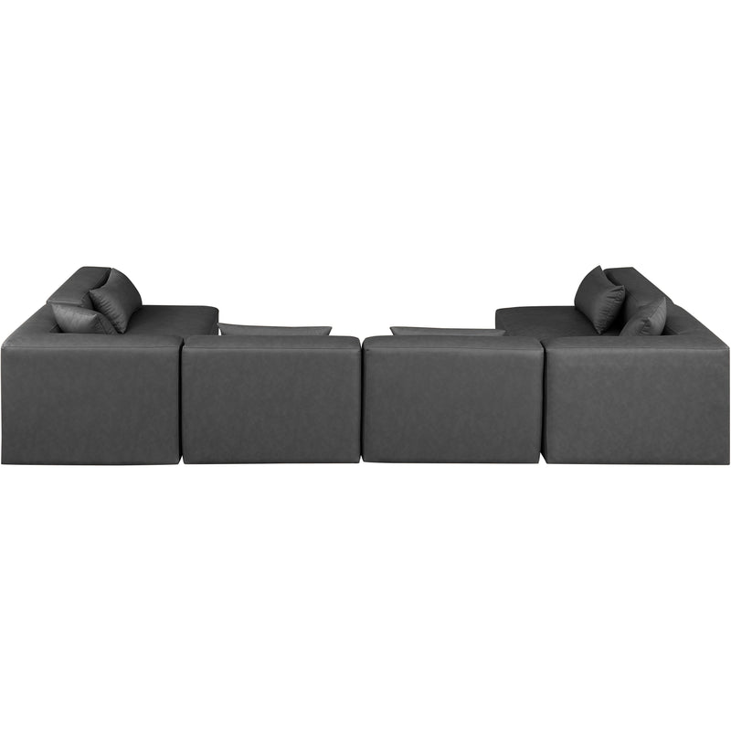 Diamond Modern Furniture Meridian Sectionals Stationary 668Grey-Sec6D IMAGE 3