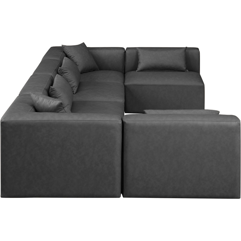 Diamond Modern Furniture Meridian Sectionals Stationary 668Grey-Sec6D IMAGE 5