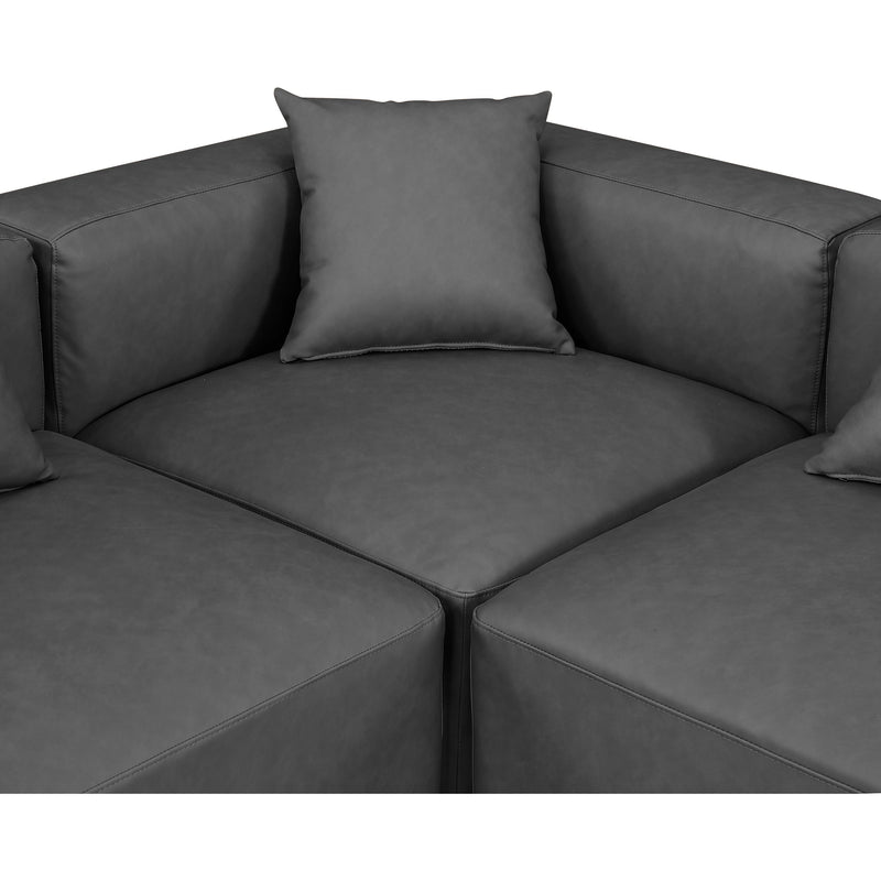 Diamond Modern Furniture Meridian Sectionals Stationary 668Grey-Sec6D IMAGE 6