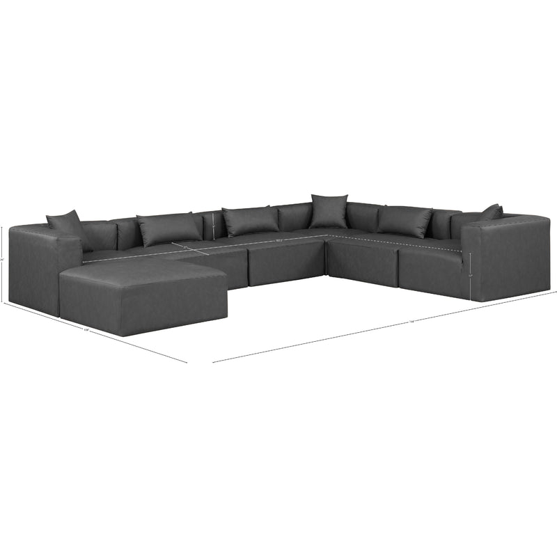 Diamond Modern Furniture Meridian Sectionals Stationary 668Grey-Sec7A IMAGE 10