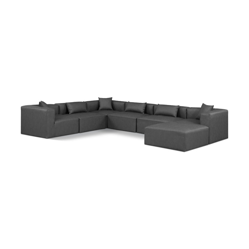 Diamond Modern Furniture Meridian Sectionals Stationary 668Grey-Sec7A IMAGE 1