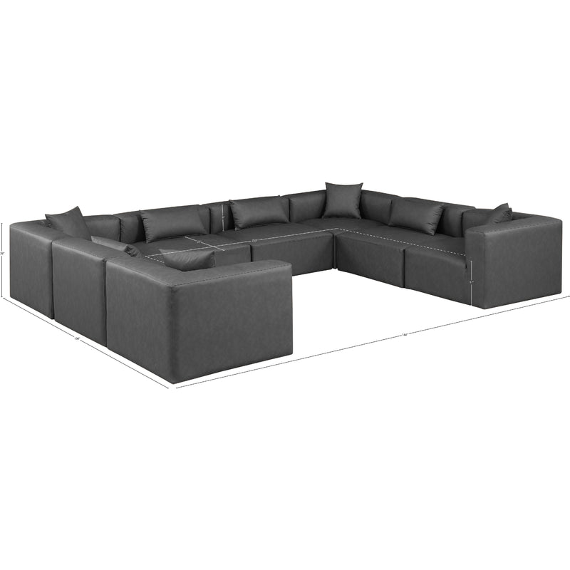 Diamond Modern Furniture Meridian Sectionals Stationary 668Grey-Sec8A IMAGE 10
