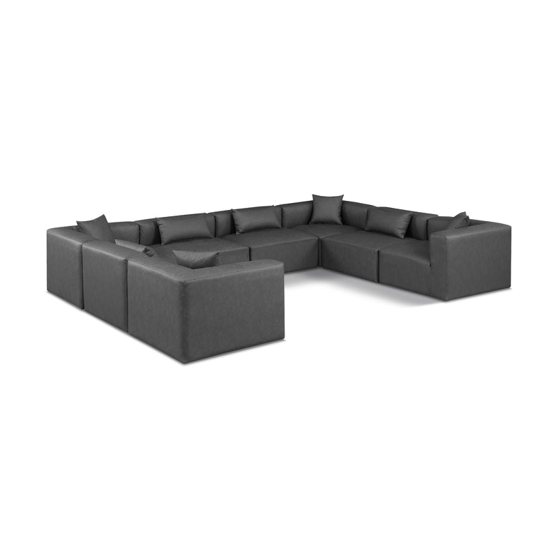 Diamond Modern Furniture Meridian Sectionals Stationary 668Grey-Sec8A IMAGE 1