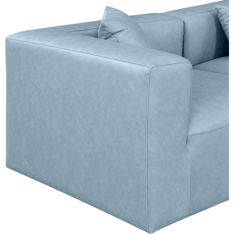 Diamond Modern Furniture Meridian Sectionals Stationary 668LtBlu-Sec5A IMAGE 6