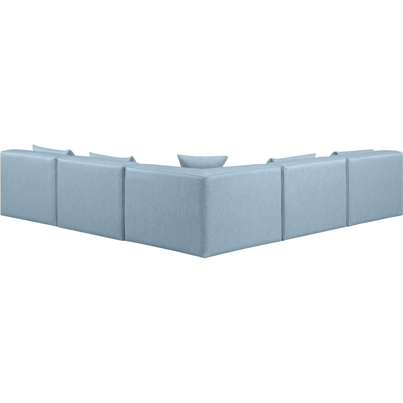 Diamond Modern Furniture Meridian Sectionals Stationary 668LtBlu-Sec5B IMAGE 3