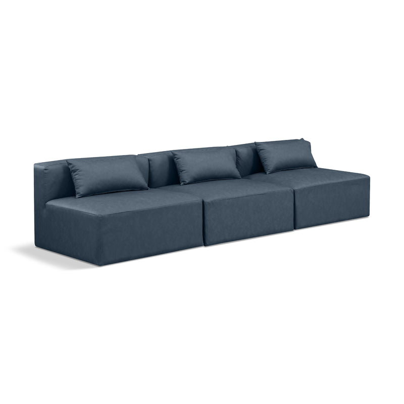 Diamond Modern Furniture Meridian Sofas Stationary 668Navy-S108A IMAGE 1