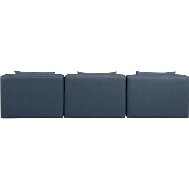 Diamond Modern Furniture Meridian Sofas Stationary 668Navy-S108A IMAGE 3