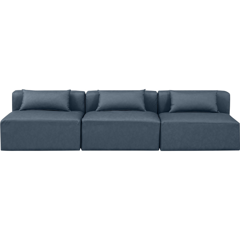 Diamond Modern Furniture Meridian Sofas Stationary 668Navy-S108A IMAGE 4