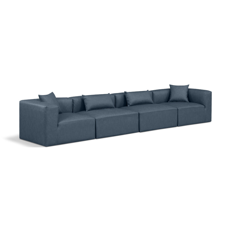 Diamond Modern Furniture Meridian Sofas Stationary 668Navy-S144B IMAGE 1