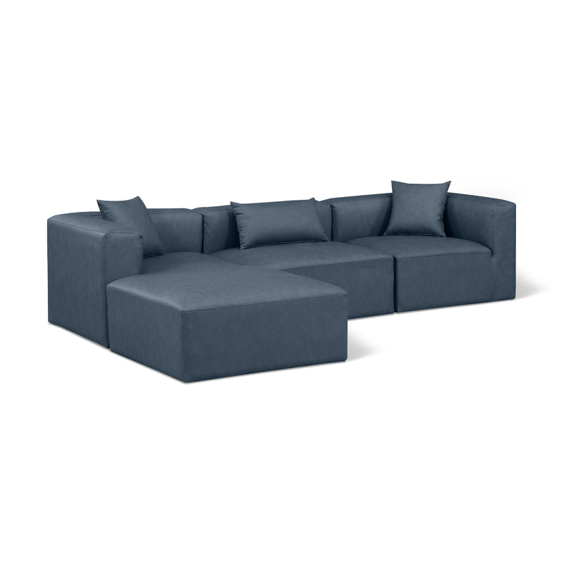 Diamond Modern Furniture Meridian Sectionals Stationary 668Navy-Sec4A IMAGE 1
