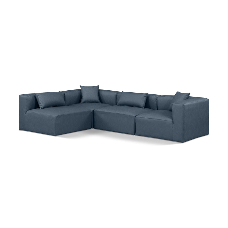 Diamond Modern Furniture Meridian Sectionals Stationary 668Navy-Sec4B IMAGE 1