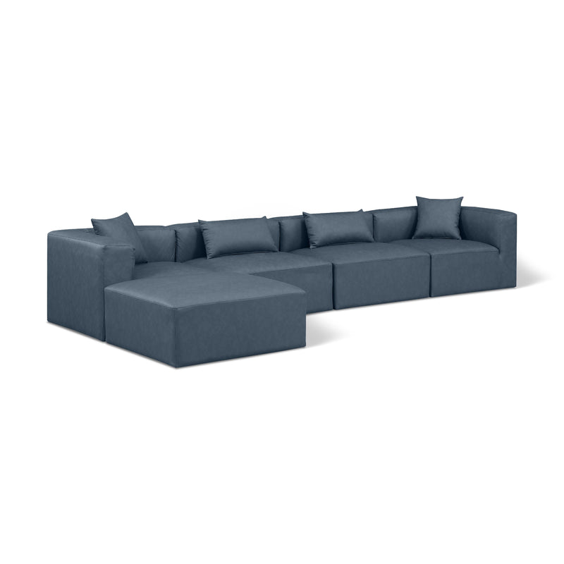 Diamond Modern Furniture Meridian Sectionals Stationary 668Navy-Sec5A IMAGE 1