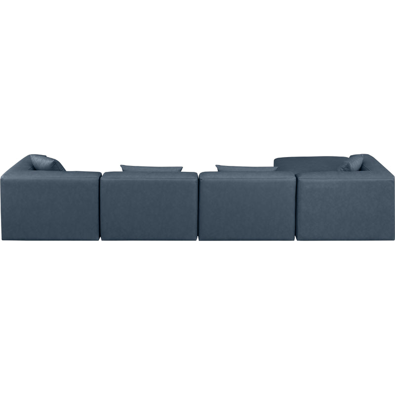 Diamond Modern Furniture Meridian Sectionals Stationary 668Navy-Sec5A IMAGE 3