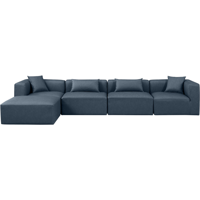 Diamond Modern Furniture Meridian Sectionals Stationary 668Navy-Sec5A IMAGE 4