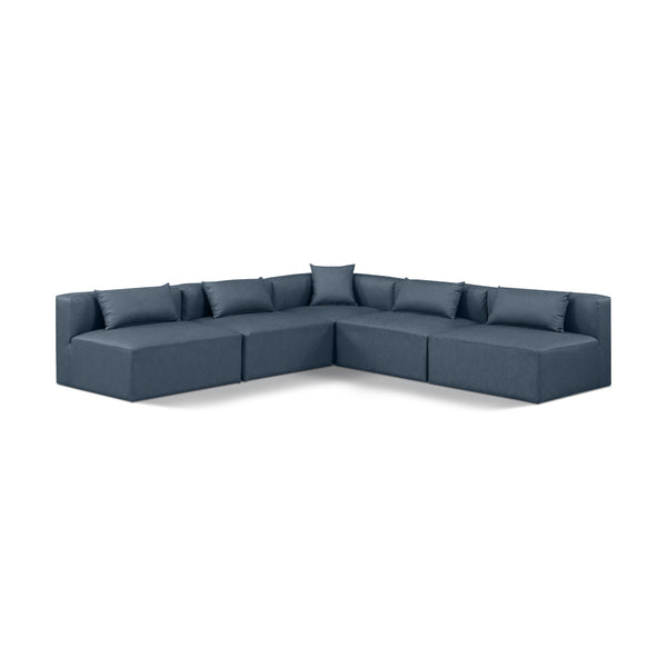 Diamond Modern Furniture Meridian Sectionals Stationary 668Navy-Sec5B IMAGE 1