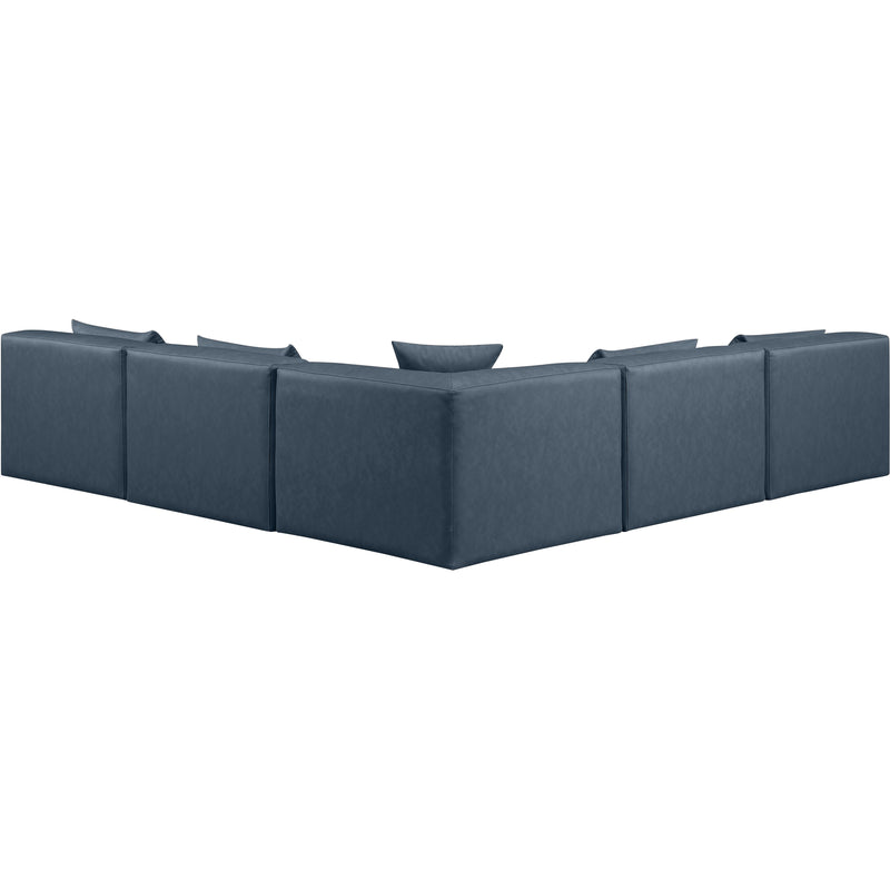 Diamond Modern Furniture Meridian Sectionals Stationary 668Navy-Sec5B IMAGE 3