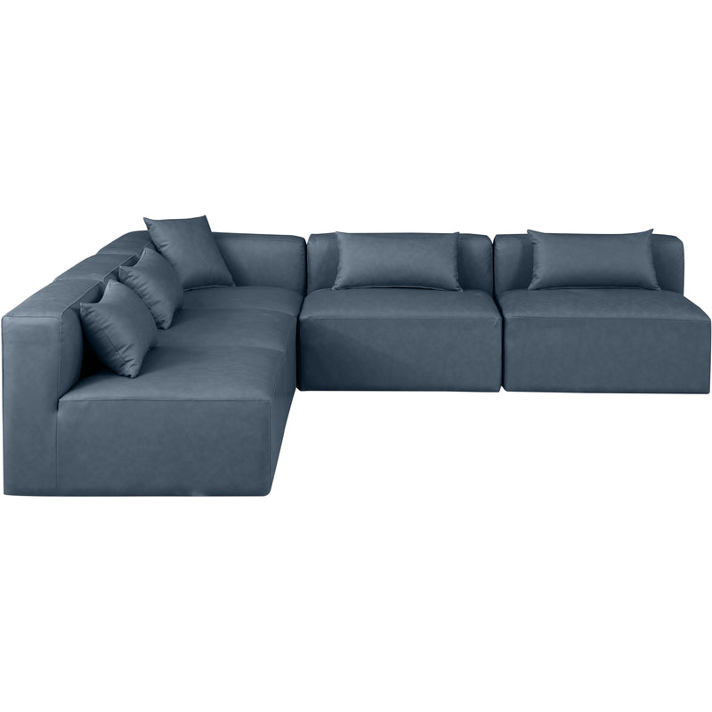 Diamond Modern Furniture Meridian Sectionals Stationary 668Navy-Sec5B IMAGE 4