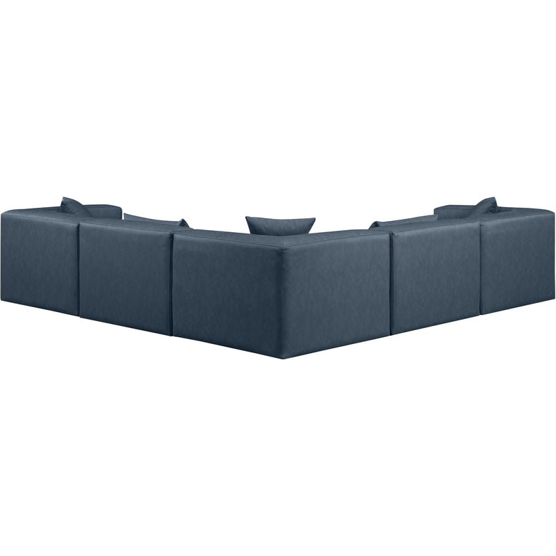 Diamond Modern Furniture Meridian Sectionals Stationary 668Navy-Sec5C IMAGE 3