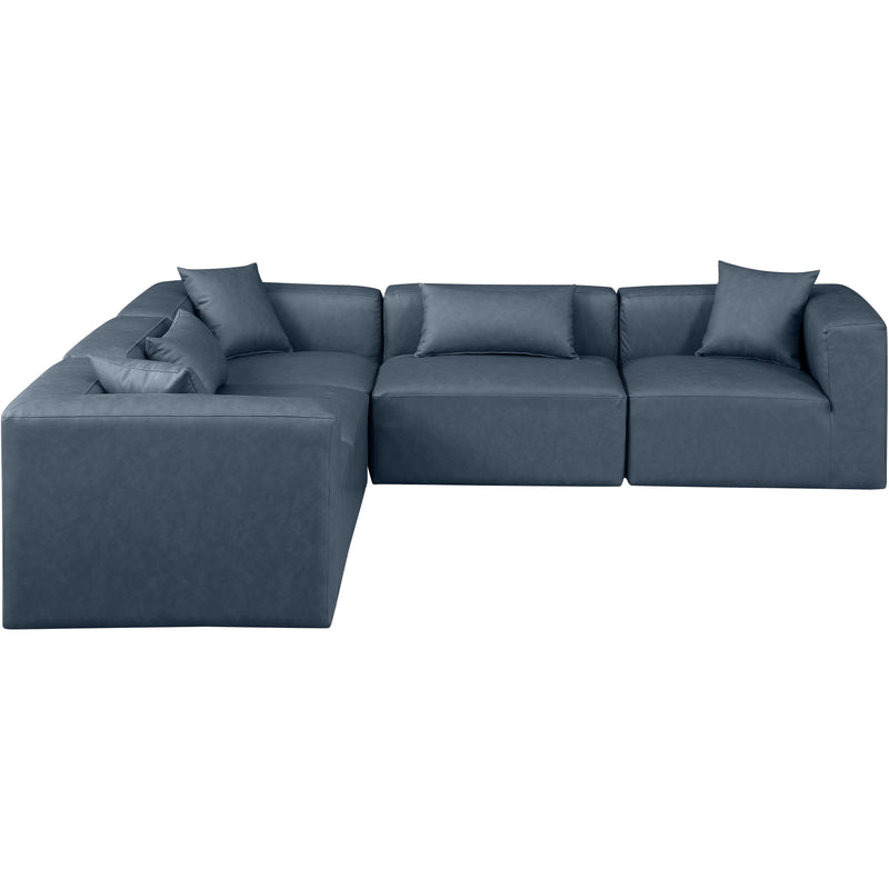 Diamond Modern Furniture Meridian Sectionals Stationary 668Navy-Sec5C IMAGE 4