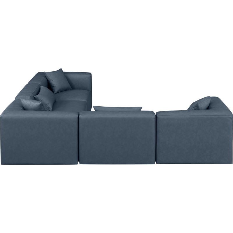 Diamond Modern Furniture Meridian Sectionals Stationary 668Navy-Sec5C IMAGE 5