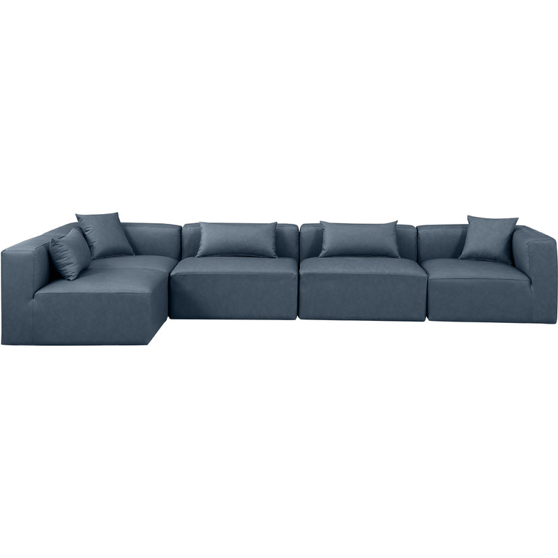 Diamond Modern Furniture Meridian Sectionals Stationary 668Navy-Sec5D IMAGE 4