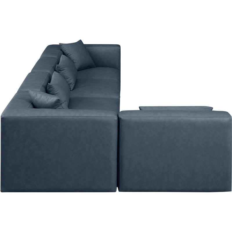 Diamond Modern Furniture Meridian Sectionals Stationary 668Navy-Sec5D IMAGE 5