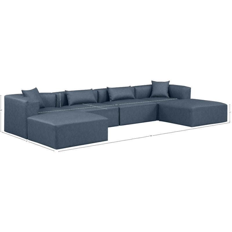 Diamond Modern Furniture Meridian Sectionals Stationary 668Navy-Sec6B IMAGE 10