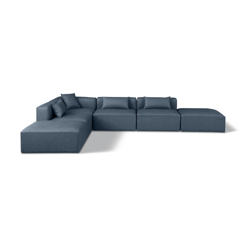 Diamond Modern Furniture Meridian Sectionals Stationary 668Navy-Sec6E IMAGE 1