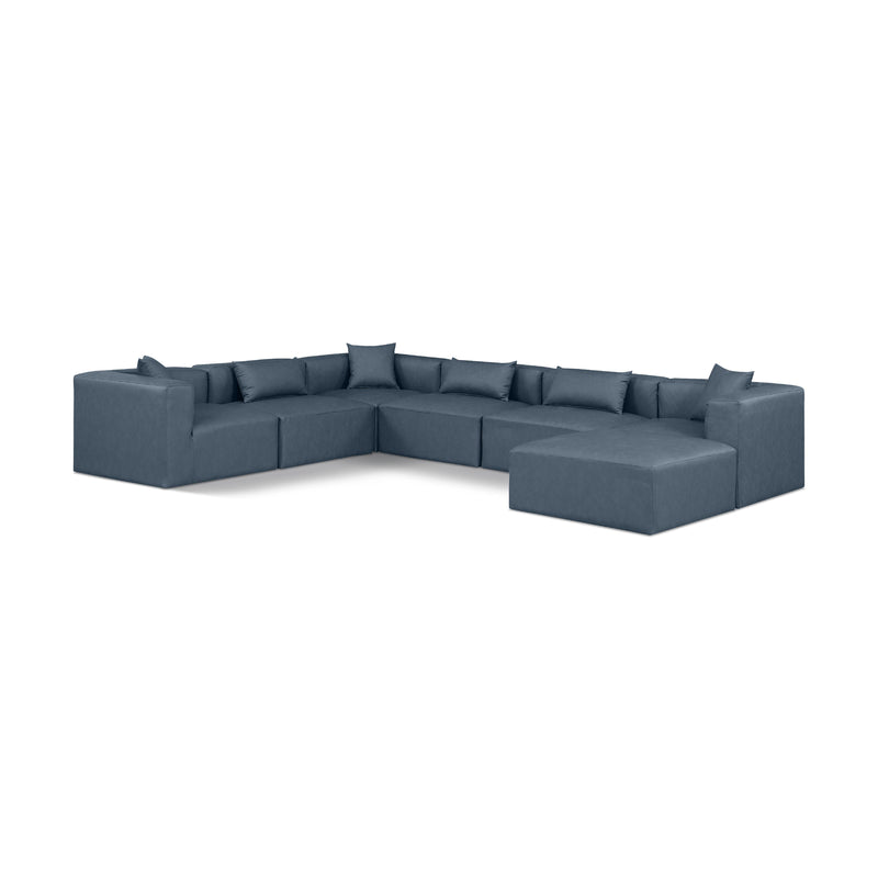 Diamond Modern Furniture Meridian Sectionals Stationary 668Navy-Sec7A IMAGE 1