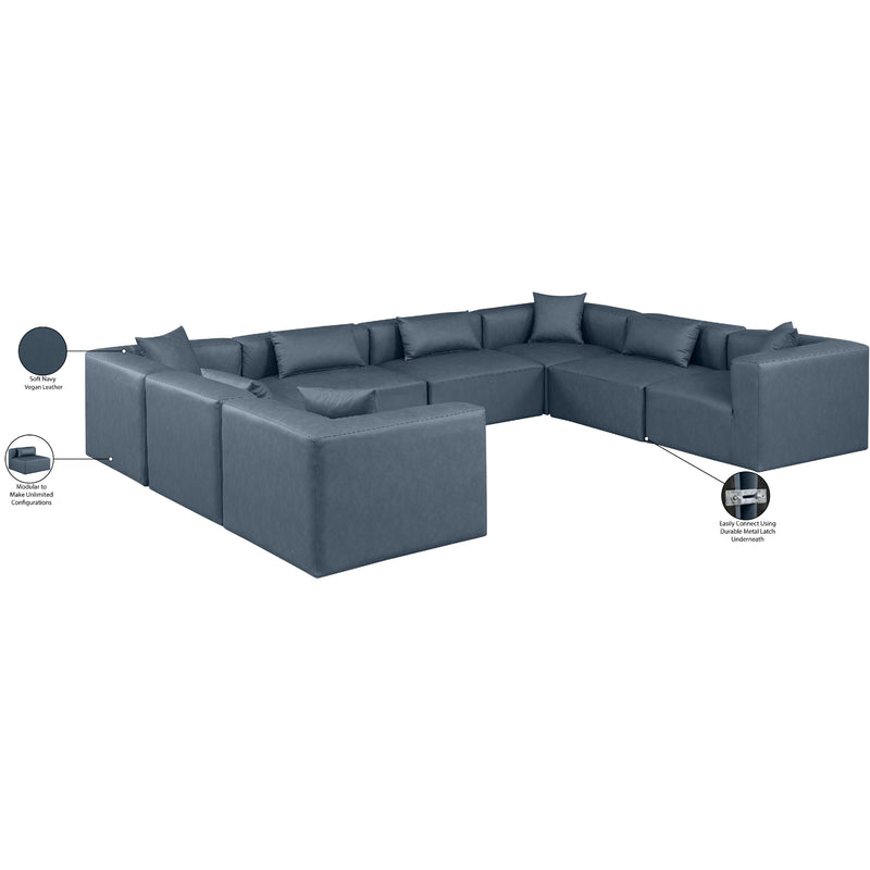 Diamond Modern Furniture Meridian Sectionals Stationary 668Navy-Sec8A IMAGE 10
