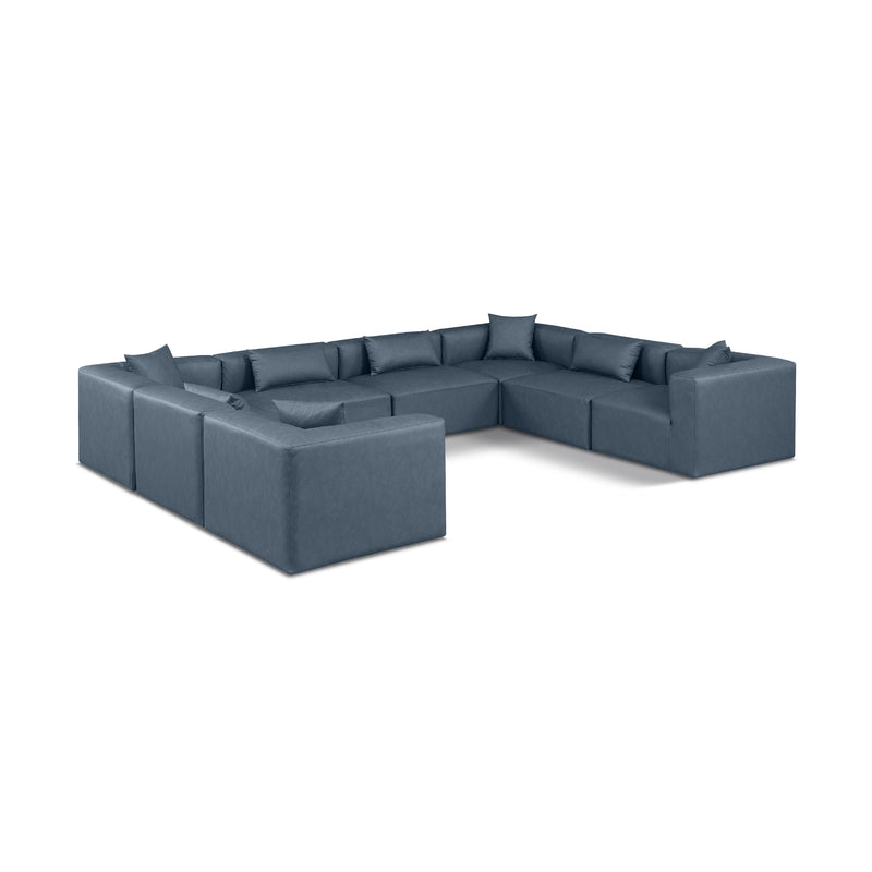 Diamond Modern Furniture Meridian Sectionals Stationary 668Navy-Sec8A IMAGE 1
