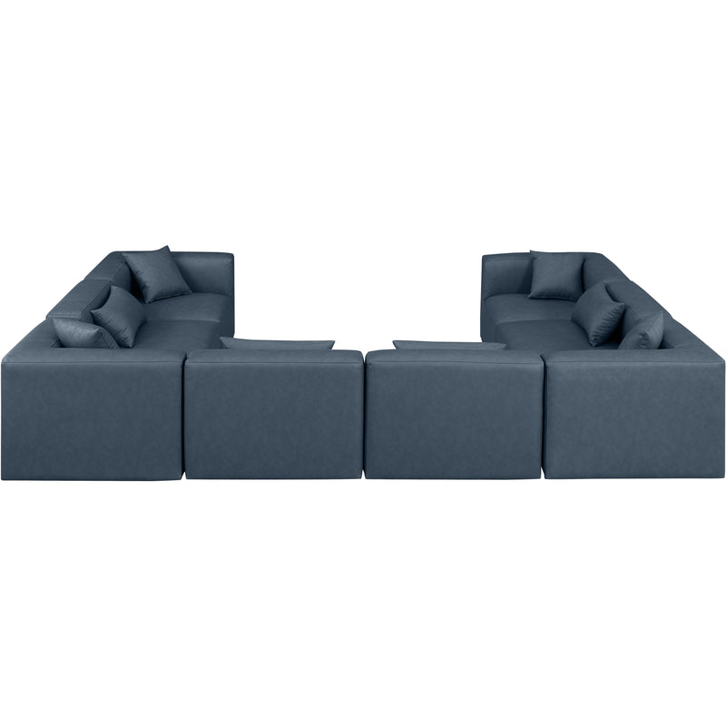 Diamond Modern Furniture Meridian Sectionals Stationary 668Navy-Sec8A IMAGE 3