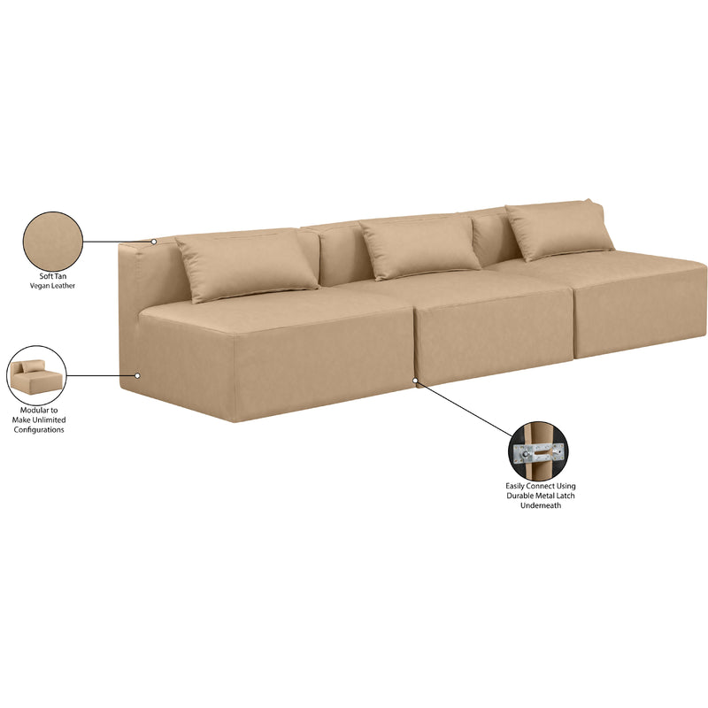 Diamond Modern Furniture Meridian Sofas Stationary 668Tan-S108A IMAGE 8
