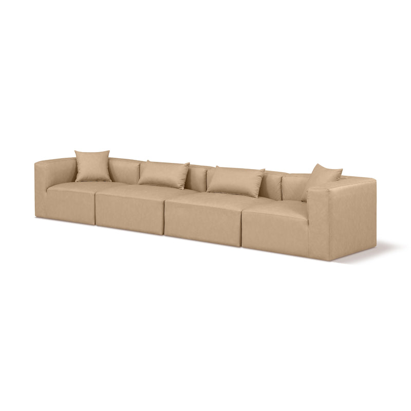 Diamond Modern Furniture Meridian Sofas Stationary 668Tan-S144B IMAGE 1
