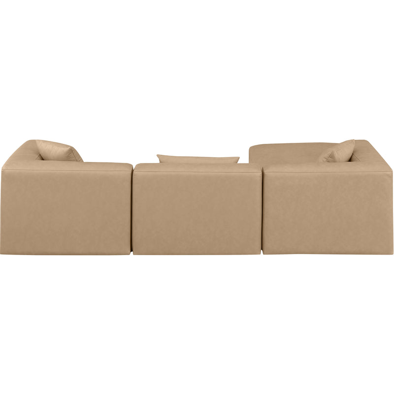 Diamond Modern Furniture Meridian Sectionals Stationary 668Tan-Sec4A IMAGE 3