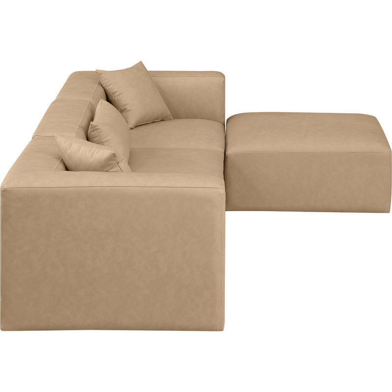 Diamond Modern Furniture Meridian Sectionals Stationary 668Tan-Sec4A IMAGE 5