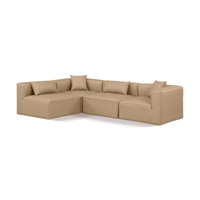 Diamond Modern Furniture Meridian Sectionals Stationary 668Tan-Sec4B IMAGE 1